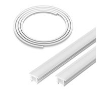 FCOB T1010 3M Profilé Goulotte en Silicone Néon Blanc Lait 120° Éclairage | par Réflexion Flexible DIY pour Bandes LED COB SMD ≤6mm (Bandes LED Non Incluses)