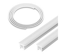 FCOB T1212 3M Profilé/Goulotte en Silicone Néon Blanc Lait 120° Éclairage par Réflexion Flexible DIY pour Bandes LED COB/SMD ≤10mm (Bandes LED Non Incluses)
