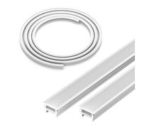 FCOB T1510 3M Profilé Goulotte en Silicone Néon Blanc Lait 120° Éclairage | par Réflexion Flexible DIY pour Bandes LED COB SMD ≤10mm (Bandes LED Non Incluses)