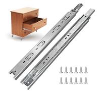 FCOUMY Glissiere pour Tiroir 35,6 cm, Extension Complète Avec Glissières à Roulement à Billes, Coulisse Tiroir 100 lb de Capacité 4 paires (8pcs)