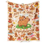 FCXVXCL Capybara Couverture Couverture Dessin Animé Couvertures Flanelle Couvertures pour Lits d'enfants Douillette Polyvalente Légère et Douce pour Chambre à Coucher Canapé