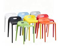 FCZVWPR Chaise À Dossier en Plastique Épais, Tabouret en Plastique À Siège Large, Chaise Portable Étanche, avec Coins Arrondis Lisses, for Les Fêtes, La Maison(Yellow)