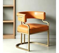 FCZVWPR Chaise D'événement Confortable, Chaise De Réception, avec Support Lombaire Confortable À Dossier Bas, Tabouret Très Épais, for Patio, Pique-Nique, Cuisine(Orange)