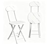 FCZVWPR Tabourets De Bar De Cuisine Modernes, Tabourets Pliants, Chaise D'invité De Bureau, for Îlot De Cuisine, Réception d'entreprise, Bar, Café, Vestiaire(White Marble)