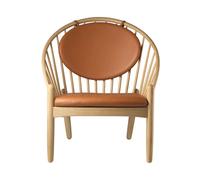 FDB Møbler Chaise J166 Jørna Oak nature lacquered-cognac leather