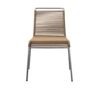 FDB Møbler Chaise M20 Teglgård Cord Chair Brown mixed-stainless steel