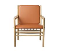FDB Møbler Fauteuil J147 Oak nature lacquered-cognac leather