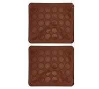 Fdit 2 Pcs 30 Trous Macaron Silicone Tapis De Cuisson Moule Anti-Adhésif Macaron Pad Four Four Tapis De Cuisson DIY Feuille Gâteau Moules