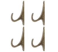 Fdit 4 Ensembles de Crochets à Vêtements en Alliage de Zinc, Organisateur Mural Durable pour la Maison et le Bureau, Design élégant 8.6x4.4x2.5cm (SPN0001 café noir ancien)