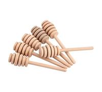 Fdit 50Pcs Cuillères à Miel Bâton en Bois Naturel Mélangeur Ménage Portable Confiture Miel Distribution Pot Collection (10.5cm)