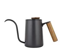 Fdit 600 ml Mode Acier Inoxydable Poignée Goutte à Café Verseuse Long Col de Cygne Bec Bouilloire Multidirectionnelle Emballage Socialme-eu (Noir)