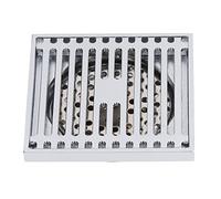 Fdit Ablation de Sol de Douche carré avec Filtre à Cheveux, 4 Pouces | Passoire en Acier Inoxydable 304, Anti-odeur pour Salle de Bain, Cuisine, Balcon, Garage, Fermeture par gravité à Ressort