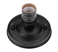 Fdit Adaptateur de Base D'ampoule E26/E27 Vintage Industriel Plafonnier/applique Murale Support de Base Ampoule Lampe Douille à Vis(noir)