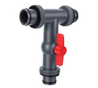Fdit Adaptateur en T pour Tuyau de Piscine, étanche avec Valve de Débit pour Piscine Hors Sol
