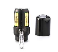 Fdit Aérateur à Vin électrique, Verseur Automatique à Piles, Carafe Instantanée avec Valve Coulissante en Silicone de qualité Alimentaire, pour Cadeau de Mariage et Amateurs de Vin (BLACK)