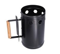 Fdit Allume Charbon de Bois pour Barbecue, Outil D'allumage en Acier | Acier plaqué Robuste, Manche en Bois, Allumage en 15 à 20 Min, Convient aux Barbecues Boule, Prise D’air Sûre