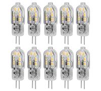 Fdit Ampoule LED G4 12 V 1,2 W 12 LED 150 Lm Blanc Chaud 50 000 Heures, Ampoule à Deux Broches sans Scintillement, Protection des Yeux pour Ventilateur de Plafond, Lampes de Bureau