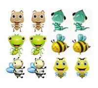 Fdit Ballons de Bestioles, Ensemble de Films en Aluminium pour Décoration de Fête D'anniversaire D'abeille, 12 Pièces