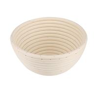 Fdit Banneton Proofing Basket Panier à Main Style Européen Rond Panier de Rotin Pain Panier de Cuisson Pain de Canne Naturel(18 * 9cm)