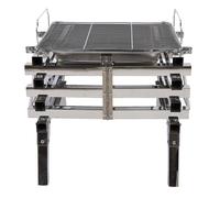 Fdit Barbecue de Camping, Gril à Charbon Pliable 13,2 X 16,3 X 16,3