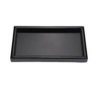 Fdit Bois Plateau Rectangulaire Fruits Thé Petit déjeuner Assiettes pour Home Hôtel Cafe Coffee Cantines Noir Vernis, 22 * 12 * 2cm