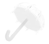 Fdit Boîte à Bonbons Parapluie en Plastique, Boîte à Bonbons en Forme de Parapluie, Ronde Transparente de qualité Alimentaire, avec Couvercle Solide, pour Cadeaux de Mariage, (WHITE)