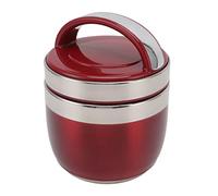 Fdit Boîte à en Acier Inoxydable Isolée Sous Vide de 1,2 L, Récipient Alimentaire, Boîte à Déjeuner Thermique à Double Paroi Anti-fuite avec Acier Inoxydable 304 pour Adultes, (rouge)