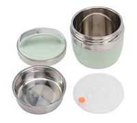 Fdit Boîte à en Acier Inoxydable Isolée Sous Vide de 1,2 L, Récipient Alimentaire, Boîte à Déjeuner Thermique à Double Paroi Anti-fuite avec Acier Inoxydable 304 pour Adultes, (GREEN)