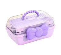 Fdit Boîte de Rangement D'accessoires de Cheveux pour Filles, Décor de Bowknot Mignon à 3 Couches Organisateur de Bureau en Plastique pour les Jouets pour Enfants, Autocollants, Noix