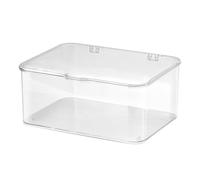 Fdit Boîte de Rangement de Coque de Téléphone, Organisateur Transparent Anti-poussière, Boîte de Rangement de Bureau de Grande capacité avec Couvercle pour Bureau (Transparent)