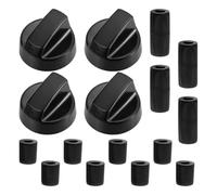 Fdit Bouton de Cuisinière à Gaz de Remplacement, Commande de Gaz 6 Mm 8 Mm, Résistant à la Chaleur, for Cuisinière à (BLACK)