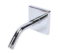Fdit Bras de Douche carré et Bride de 3,5 Pouces, Filetage NPT 1/2 Pouces, Support Mural en Acier Inoxydable, Bras de Douche de Remplacement de 6 (Galvanoplastie 51118061117 (gauche), 51118061118)