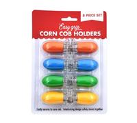 Fdit Brochettes D'épis de Maïs en Acier Inoxydable, avec Poignée Ergonomique D'isolation Thermique, pour Barbecue, Camping, Pique-nique, Fête (8PCS)