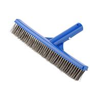 Fdit Brosse de Piscine en Acier Inoxydable Brosse de Nettoyage de Piscine en Aluminium Solide de 10 po Brosses de Nettoyage avec Pinces EZ pour Murs, Carreaux et planchers