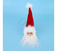 Fdit Cache Bouchon de Bouteille de Vin de Noël, Belle Décoration Rouge pour Bouteilles de Vin et Sapin de Noël, Tissu Non Tissé Durable, 30 X 8 Cm, 1 Unité (petit chapeau rouge)