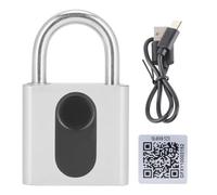 Fdit Cadenas à Empreintes Digitales Bluetooth, Serrure de sécurité Intelligente pour Dortoir et Entrepôt, Matériau en Alliage de Zinc