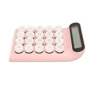 Fdit Calculatrice de Commutateur Mécanique, Affichage LCD à 10 Chiffres Calculatrice d'arrêt Intelligente Rétro pour Les Entreprises (Rose)