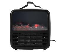 Fdit Chauffage Portable 1500W avec Effet de Flamme 3D Dynamique, Protection contre la Surchauffe, Fonctionnement Silencieux pour Usage Domestique et Bureau (Prise UE 230V)