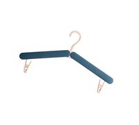 Fdit Cintre Pliable Portable avec Clips, Ultra Léger et Compact pour Le Séchage en Voyage dans Les Chambres D'hôtel 19,2 X 5,3 X 1 Cm (Blue)