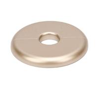 Fdit Couvercle de Tuyau en Plastique à Bride Fendue Murale Auto-adhésive, avec Collier à Clip sur écusson, pour Sol, Plafond, Salle de Bains, Cuisine, Toilettes (GOLD)