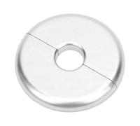 Fdit Couvercle de Tuyau en Plastique à Bride Fendue Murale Auto-adhésive, avec Collier à Clip sur écusson, pour Sol, Plafond, Salle de Bains, Cuisine, Toilettes (SILVER)