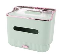 Fdit Couverture de Boîte à Mouchoirs Multifonctionnelle, élégante et Portable pour Une Utilisation de Bureau dans n'importe Quelle Pièce, en PP écologique (Vert Pois)