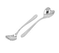 Fdit Cuillère à café en Forme de Cœur en Acier Inoxydable, Lot de 2, 10 Cm, avec Manche Ergonomique, pour Remuer le Sucre