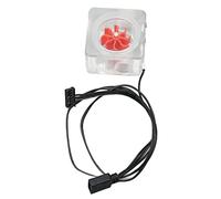Fdit Débitmètre de Refroidissement par Eau, Acrylique 3 Voies 8 Roue à Aubes Tournant Le Compteur de Vitesse G1/4 Filetage Précis pour Le Bureau (Rouge)