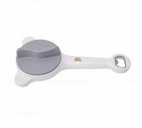 Fdit Décapsuleur en Acier Inoxydable, Ouvre-bouteille Ajustable 4 en 1 Antidérapant avec 3 Pinces, pour Cuisine et Maison (GREY)