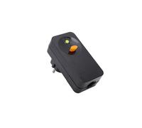 Fdit Disjoncteur à Réinitialisation Automatique, Prise GFCI 16A, avec Protection contre les Surtensions, pour Utilisation Intérieure et Extérieure, Plastique et Métal Durables, 1 unité (BLACK)