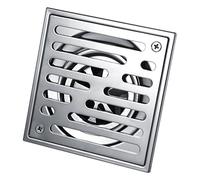 Fdit Drain de Plancher Carr Acier Inoxydable Anti-Odeur Salle de Bains Porte de Vidage Drainer de Douche Grand Calibre(110 * 110mm)