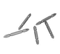 Fdit Embouts de Tournevis PH2 65mm, Embout croisé Magnétique S2 à Double Tête pour Tournevis électriques, Paquet de 10 (Jet de sable)