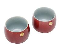 Fdit Ensemble de Tasses à thé Kung Fu, 2 Pièces, Tasse à thé en Céramique, Beau Cadeau pour les Amateurs de, Décoration de la Maison, Diamètre 7 Cm