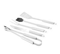 Fdit Ensemble D'outils de Barbecue en Acier Inoxydable, 5 Pièces, avec Sac de Rangement, pour Camping, Patio, Arrière-Cour, Pique-Nique